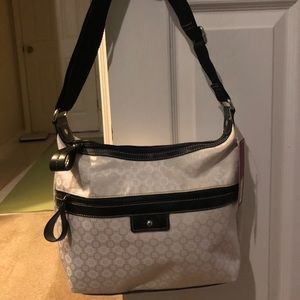 White and Black Merona shoulder bag